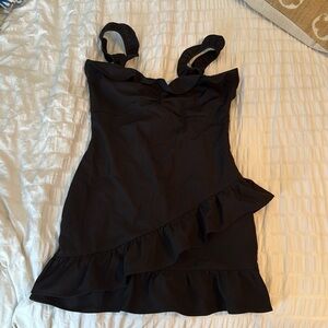 Lovers + Friends Black Ruffle Dress